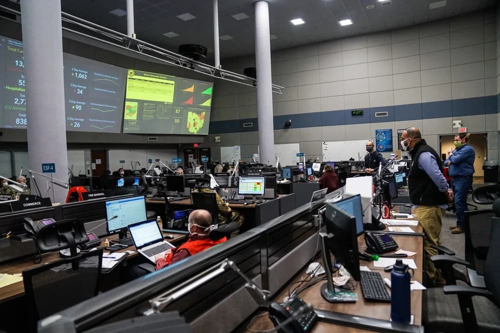 Emergency operations center workstations supporting public safety coordination